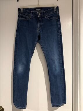 Express Jeans Womens 29x30 Slim Fit Blue Denim Classic 5 Pocket Casual